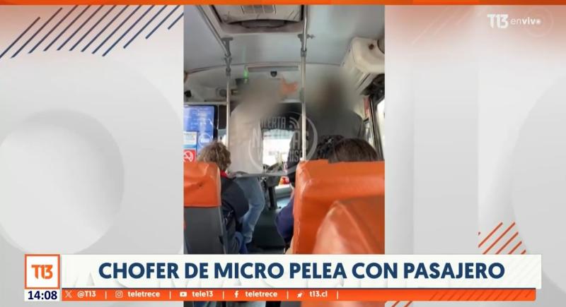 Captan violenta pelea entre chofer de microbús y conductor de vehículo particular en Viña del Mar