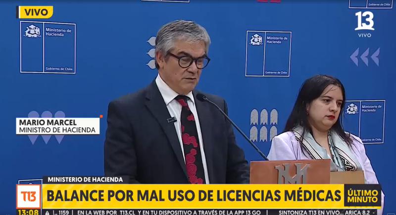 T13 - Ministro Marcel habla de licencias médicas