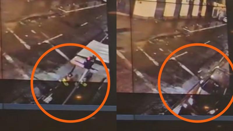 T13 - Dos carabineros atropellados en el centro de Santiago