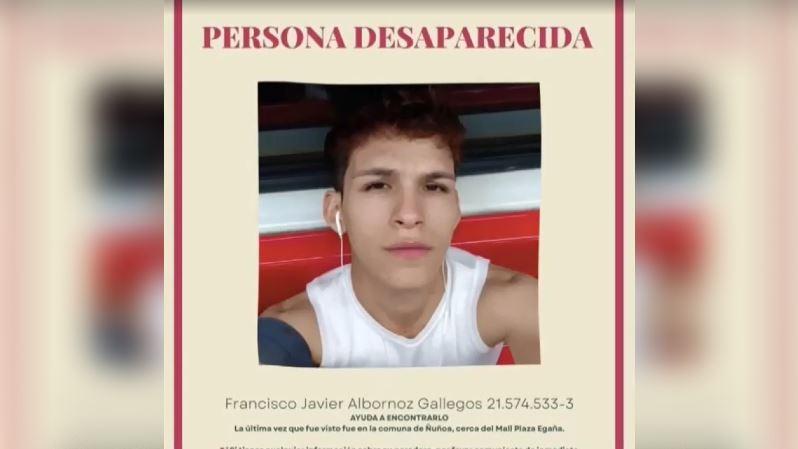 Canal 13 - Buscan a joven desaparecido Francisco Albornoz