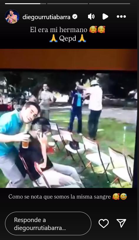 Diego Urrutia compartió video de su hermano - Instagram @diegourrutiabarra