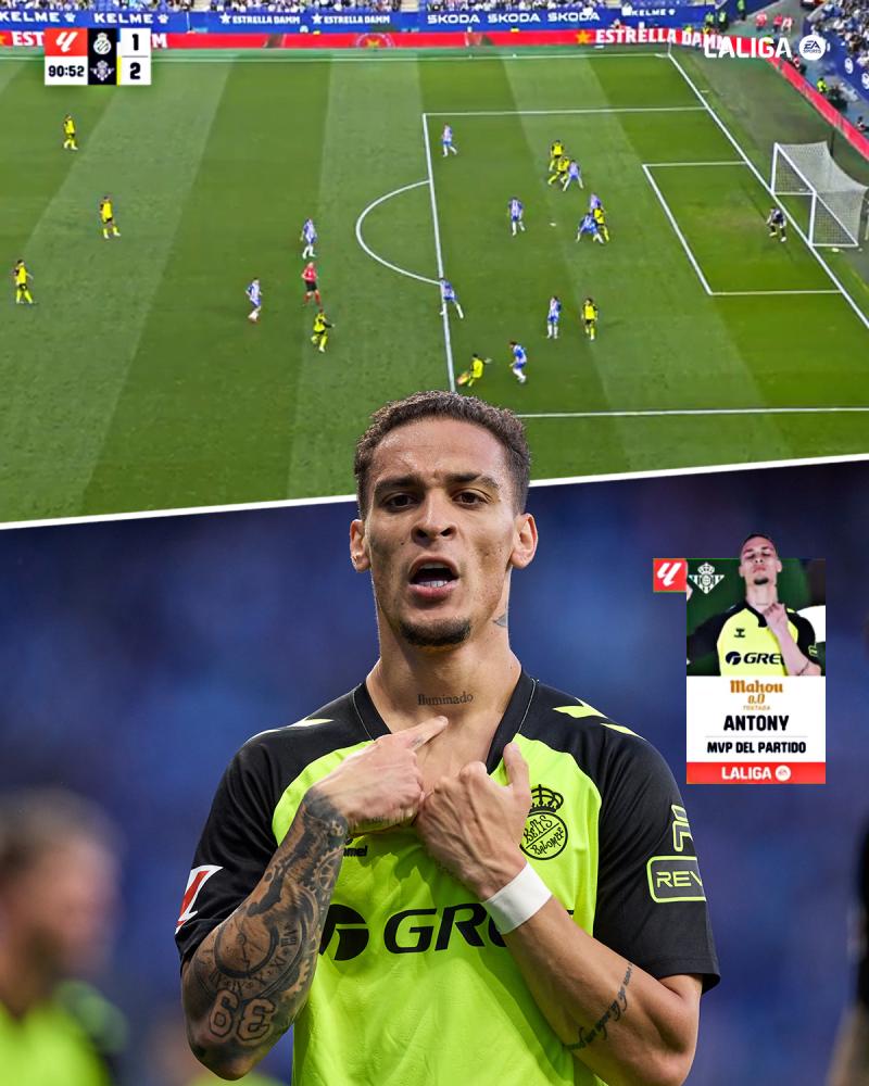 Antony le dio el triunfo al Betis sobre el final - @LaLigaEN