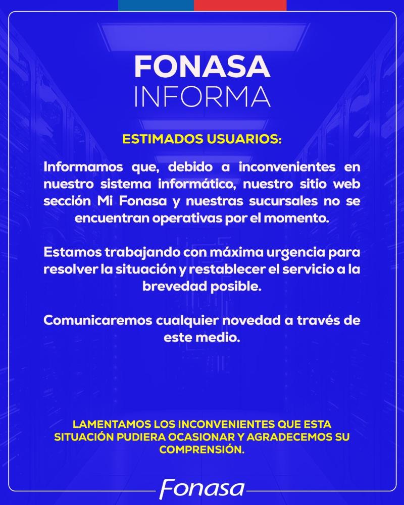 Comunicado de Fonasa