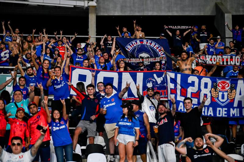 Hinchas de U de Chile se topan con barra de Botafogo - Créditos: X @LibertadoresBR