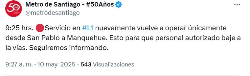 Vuelven a cerrar el metro