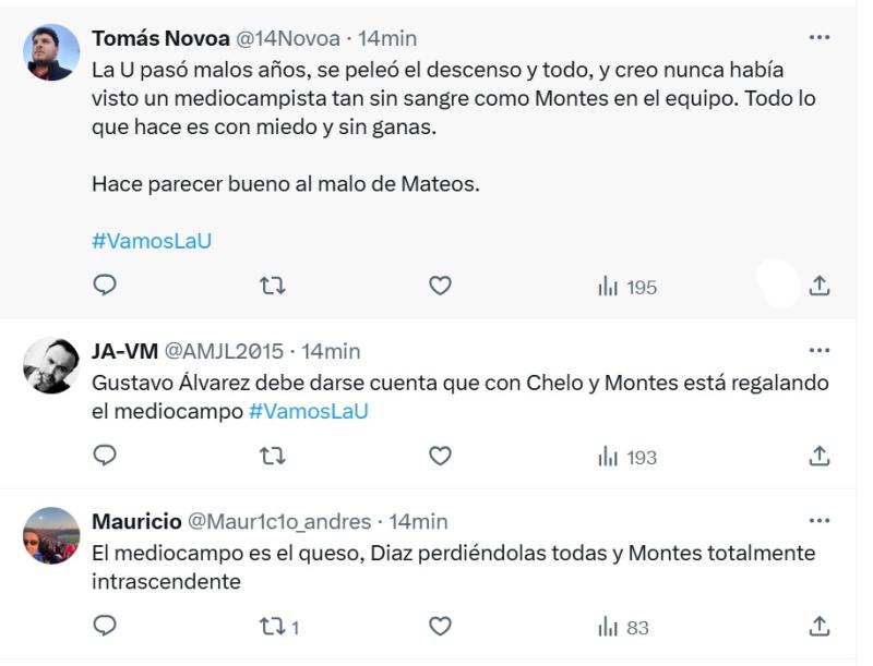 Captura X - Las críticas a Gonzalo Montes en U de Chile