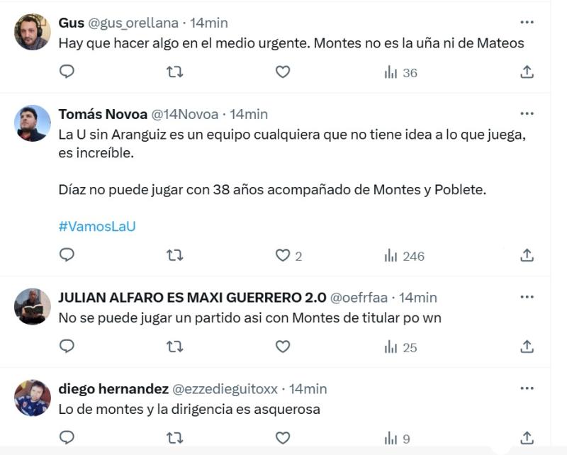 Captura X - Las críticas a Gonzalo Montes en U de Chile