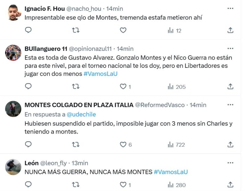 Captura X - Las críticas a Gonzalo Montes en U de Chile