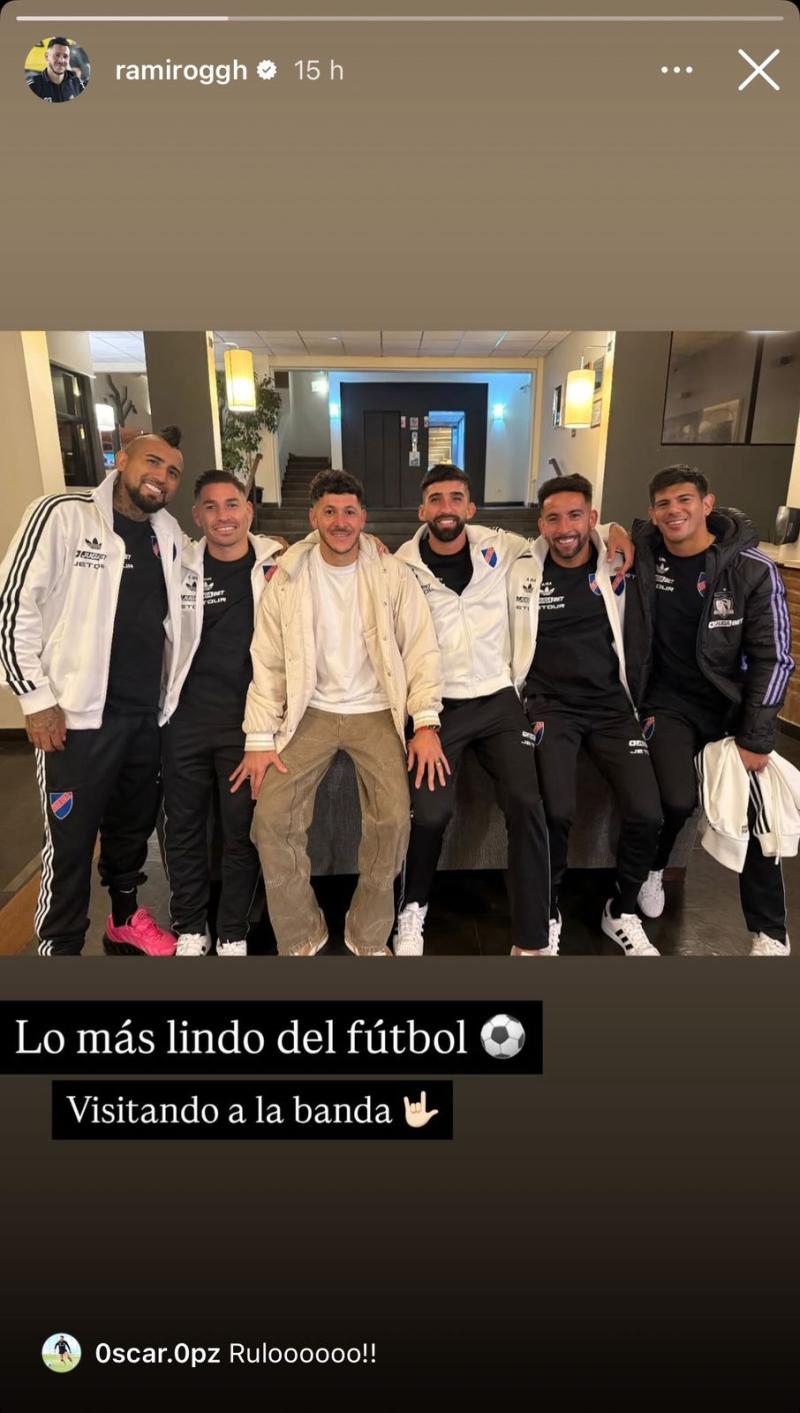 Ramiro González visitó a plantel de Colo Colo antes del partido con Deportes Limache - Créditos: Captura