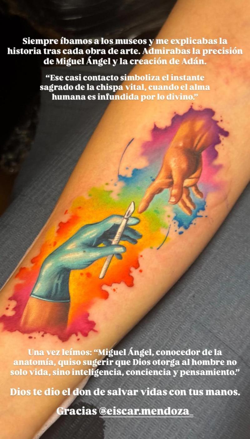 Instagram - María Jesús Sothers se tatuó en honor a su padre