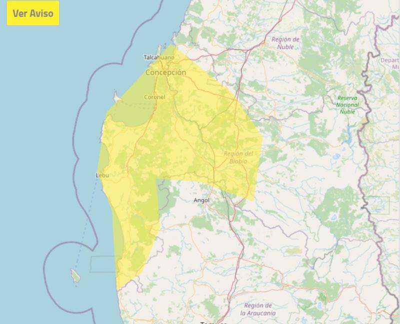 Zona que se vería afectada por nubes tornádicas - DMC
