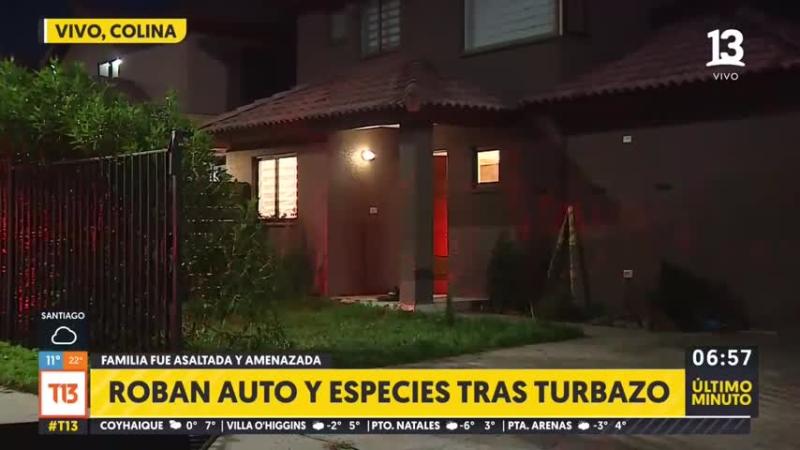 Roban auto y especie tras turbazo en casa de Colina: Familia fue amenazada