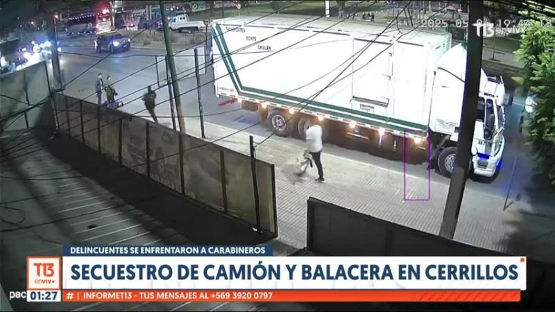 Robo frustrado a camión de carga dejó a un asaltante en riesgo vital en Cerrillos