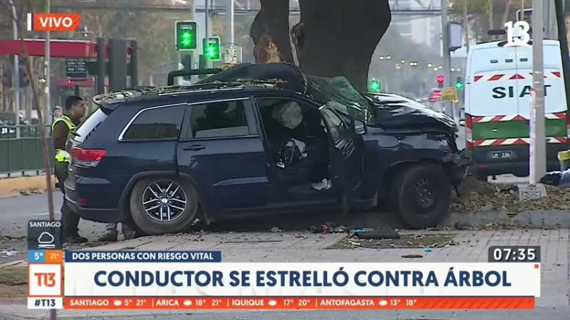 Grave accidente en Vicuña Mackenna mantiene el tránsito cortado entre Ñuñoa y Santiago