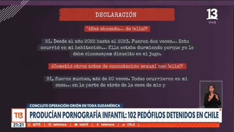 "Le daba clonazepam disuelto en el jugo": La declaración de uno de los pedófilos detenidos tras operación Orión