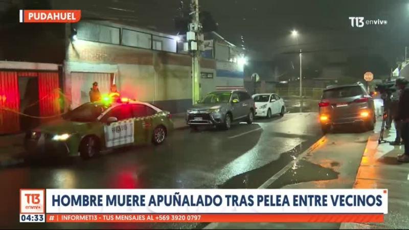Hombre muere apuñalado tras riña entre vecinos en Pudahuel: Habría intentado defender a su pareja