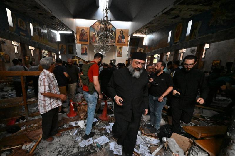 Atentado en iglesia en Damasco, Siria - AFP