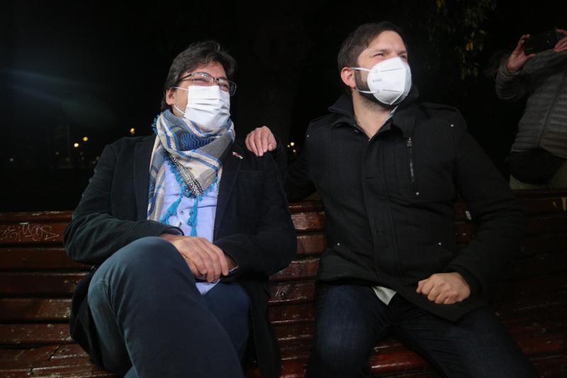 Agencia Uno - Daniel Jadue y Gabriel Boric