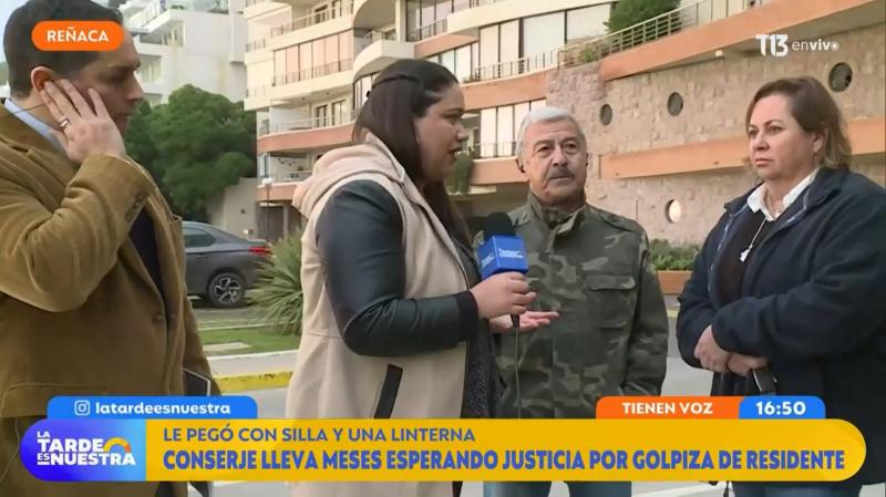 Canal 13 - Conserje agredido en edificio de Reñaca
