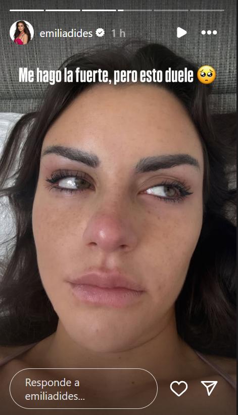 La reacción de Emilia Dides - Instagram