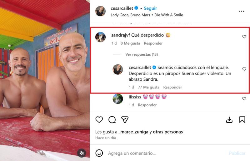 Instagram - César Caillet y su pareja