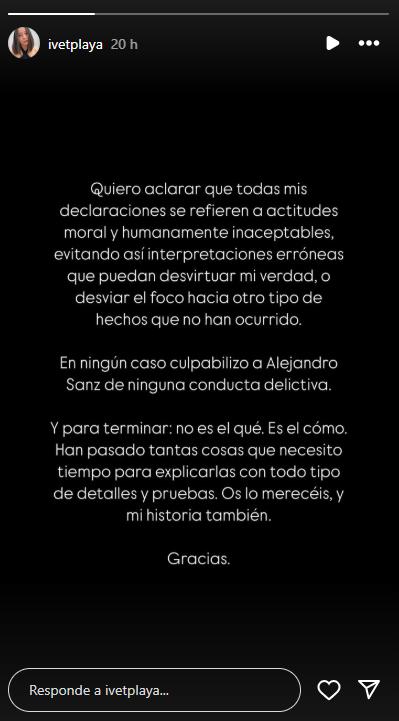 Las declaraciones de la fanática de Alejandro Sanz - Instagram