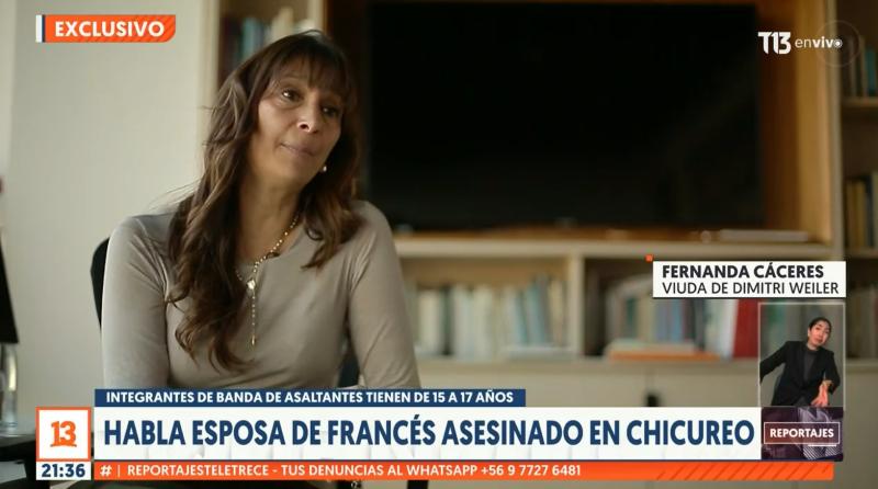 T13 - Esposa del francés asesinado en Chicureo