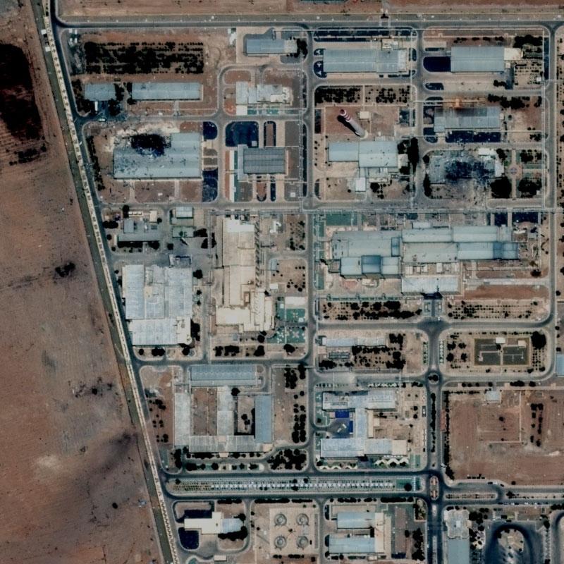 Ex-Ante: Vista aérea de la instalación de Isfahán