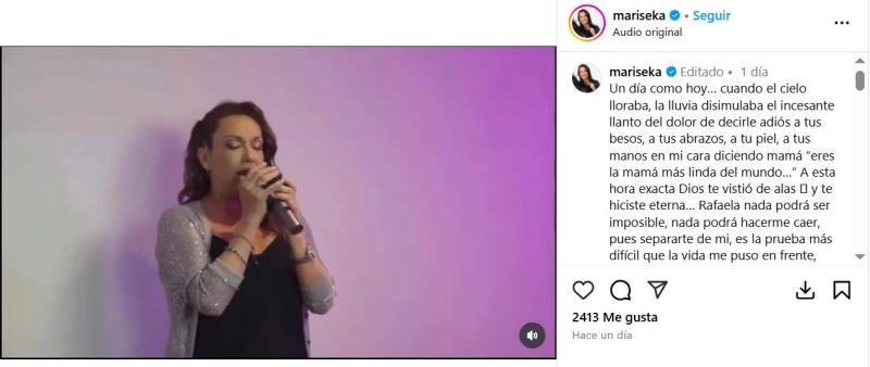 Captura - El conmovedor mensaje de Marisela Santibáñez