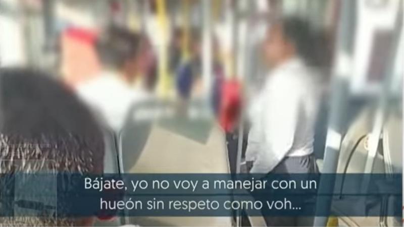 T13 - Conductora de micro agrede a pasajero que la increpó por no dejar subir a un adulto mayor