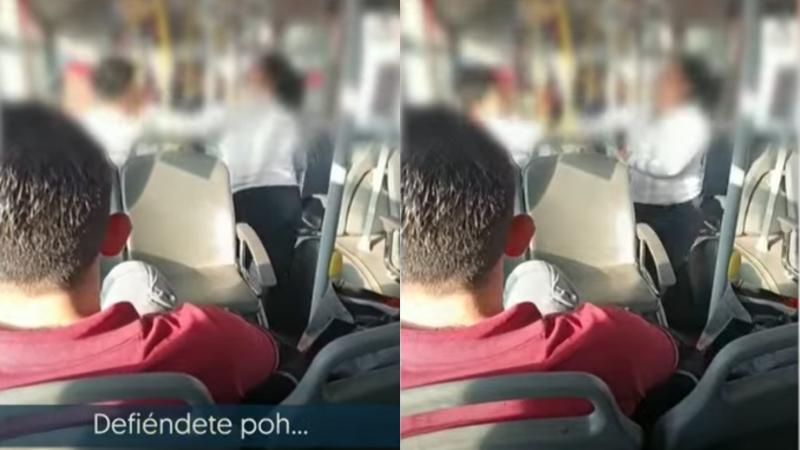 T13 - Conductora de micro agrede a pasajero que la increpó por no dejar subir a un adulto mayor