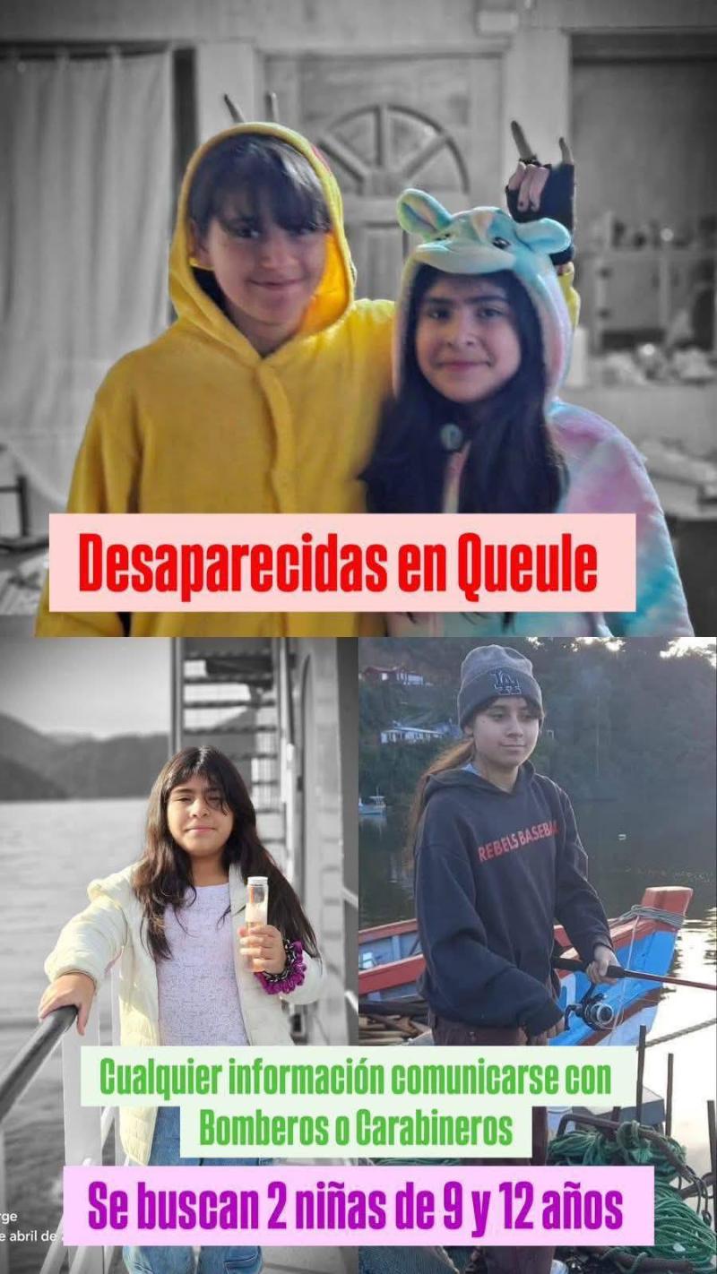 Niñas desaparecidas en Toltén - Facebook