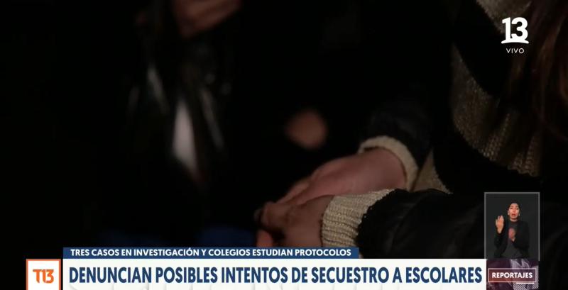 Reportajes T13 - Denuncian intento de secuestro a estudiantes