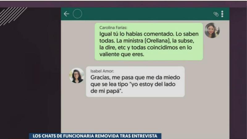 T13 - Las conversaciones de WhatsApp donde Isabel Amor recibió el apoyo por la entrevista que dio