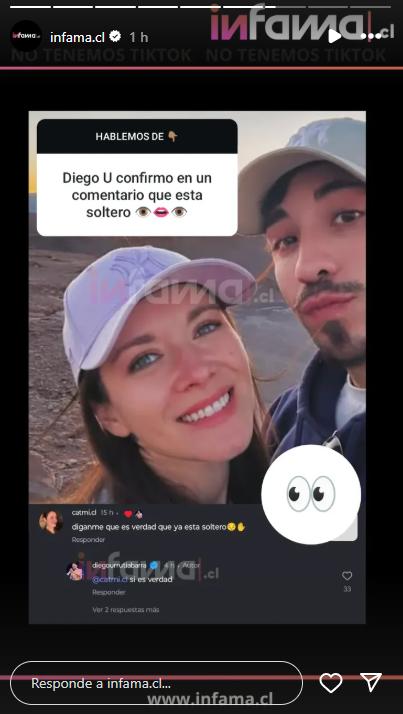 Diego Urrutia confirmó quiebre con Carla Jara - Instagram @infama.cl
