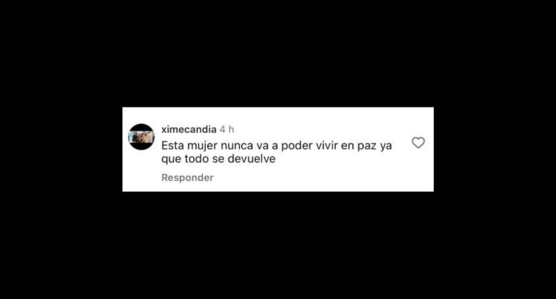 Instagram (cedida por ar13) - Comentario de la madre de Kaminski contra Carla Jara