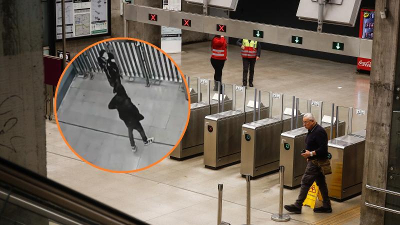 Agencia Uno/Canal 13 - Balacera al interior de estación Bío Bío del Metro