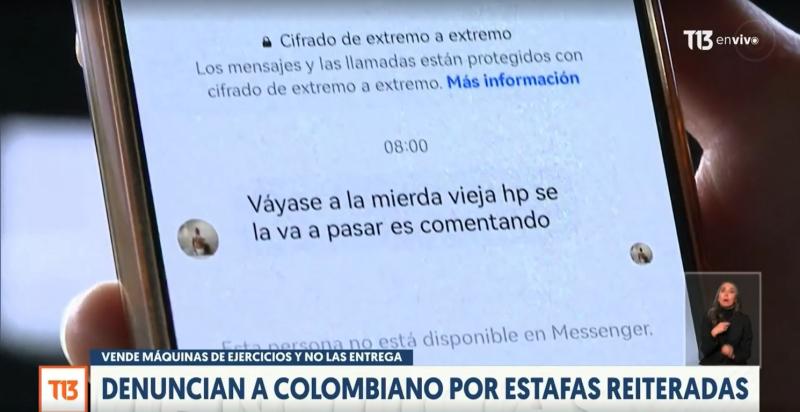 T13 - Los mensajes de amenaza de colombiano a víctima de estafa