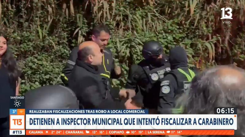 T13 - Confusa detención de inspector municipal en La Florida