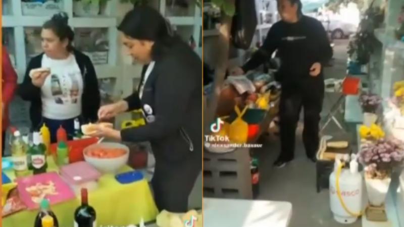 T13 - "Imposible descansar en paz": usuarios de redes sociales critican a familia que hizo completada en pleno cementerio