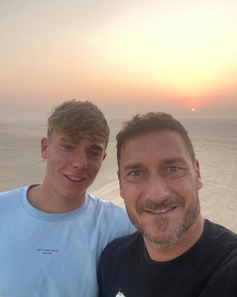 Cristian y Francesco Totti - Instagram