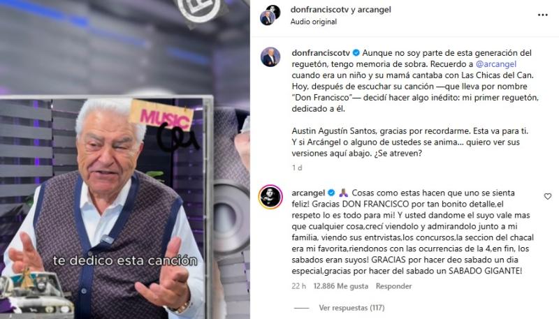 Instagram - Arcángel reacciona al reguetón de Don Francisco