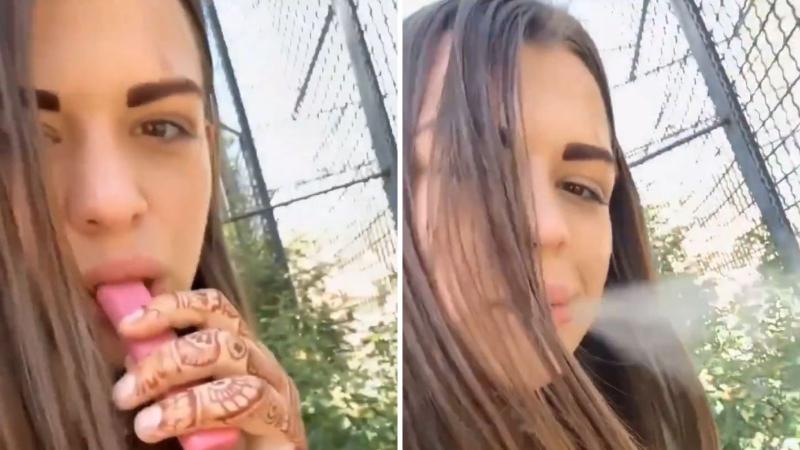 @Trenddetailnews - Luchadora rusa le dio cigarrillo a orangután