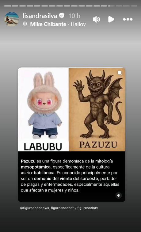 Lisandra Silva compartió supuesta conexión entre los Labubu y un demonio - Instagram