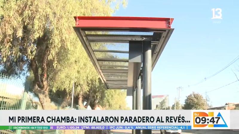 Tu Día - Instalan paradero de micro al revés en Renca