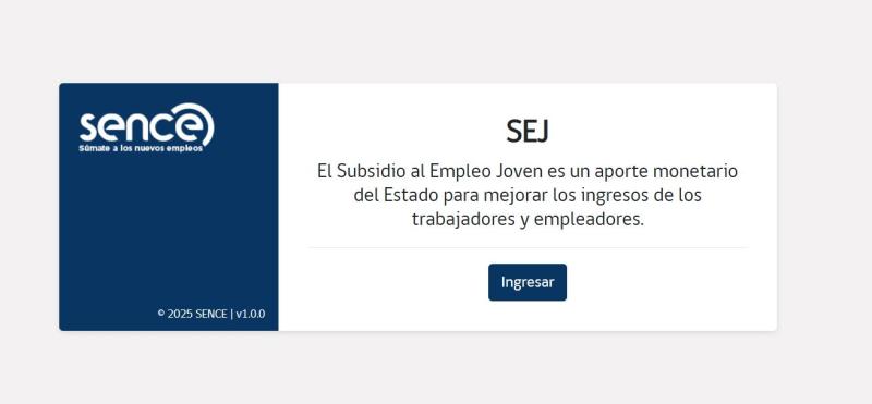 Sence - Así puedes postular al Subsidio al Empleo Joven