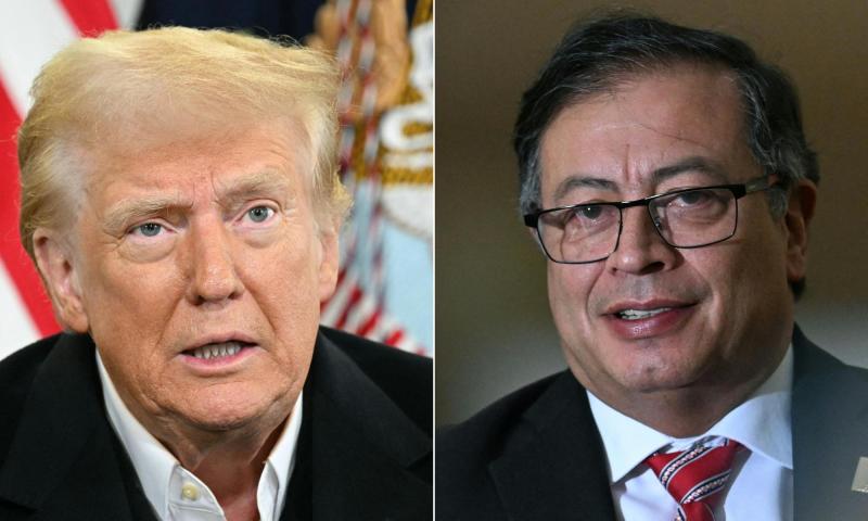 AFP - Donald Trump y Gustavo Petro