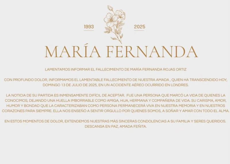 Cedido a T13 - Enfermera chilena muere en accidente aéreo en Londres