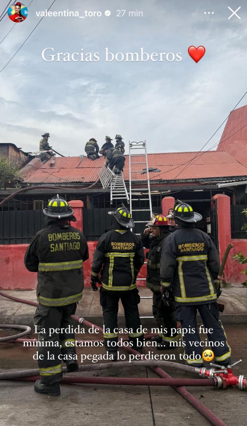 Casa de Valentina Toro se vio afectada por incendio en la comuna de Santiago