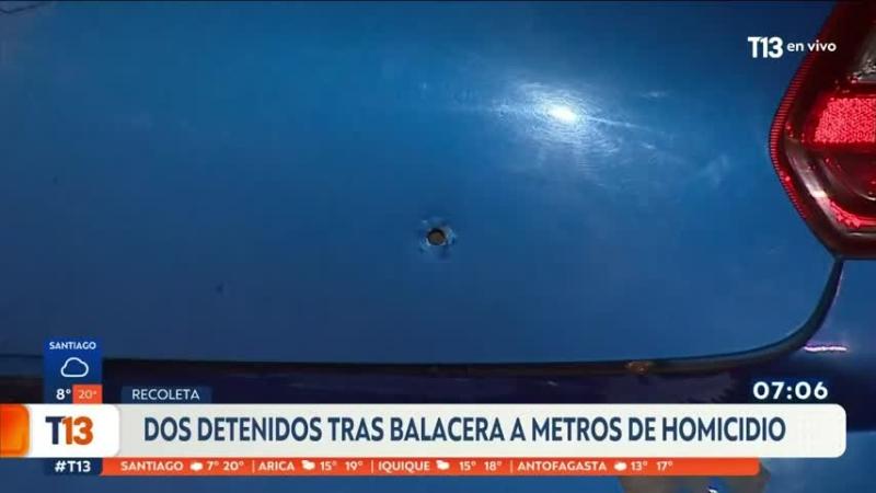 Dos detenidos tras balacera a metros de homicidio en Recoleta